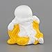 LEGONGSO CITONG Decor Happy Buddha Monk Statue Do not Say Look and Listen Collectible Figurines (Do not Listen in Yellow Buddha)