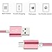 KingCool Micro USB Charge Cable 6.6 ft/2m Durable Braided Nylon V8 High Speed USB Data Transfer Cable Data Sync USB Charger Cord for Android, Samsung, HTC and More(Pink)