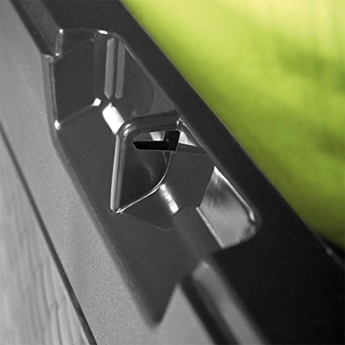 Mojawo XXL Kunststoff Auflagenbox Anthrazit Kissenbox Gartenbox auf Rollen Rattan-Optik für Polsterauflagen Kunststoff… – Bild 4