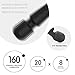 SENDRY Wand Massager - New Upgrade 160 Magic Vibration Modes - Handheld Wireless Waterproof Mute Rechargeable Personal Massager for Neck Shoulder Back Body Relieves Muscle Tension - Best Gift(Black)