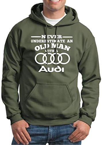 Audi 1 Never Underestimate an Old Man with an Audi Mens Hoodies