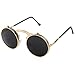 Sunny&Love Small Retro Steampunk Circle Flip Up Glasses/Sunglasses