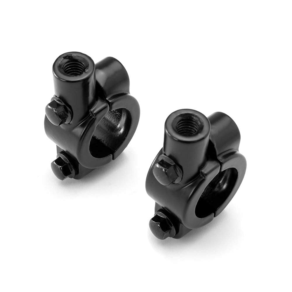 Motorbike Trike Mirror Mounts Clamps for 22mm Handlebars M8 Clockwise Thread - PAIR