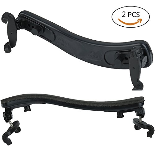 image for Skedee 2 PCS Adjustable Violin Shoulder Rest Plastic EVA Padded for 3/