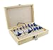 ABN Tungsten Carbide Router Bit 15-Piece Set, 1/4in Shank - Woodworking Routing Drill Bits Kit with Carrying Case