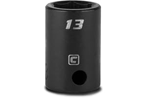 Capri Tools 13 mm Shallow Impact Socket, 3/8-Inch Drive, 6-Point, Metric