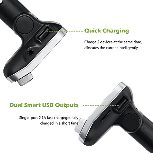 KeeKit Bluetooth FM Transmitter, Wireless In-Car FM Transmitter Radio Adapter Car Kit, Universal Car Charger with Hands-Free Calling, AUX Output, 3.1A Dual USB Charging Ports for iPhone, Samsung, etc.
