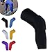 Leg& knee Guard Sleeve Crashproof Antislip Basketball Leg Knee Long Sleeve Protector Gear Honeycomb Pad,Black,Size L