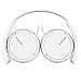 Sony MDR-ZX110AP Extra Bass Wired Headphones with Mic, Smartphone Headset for iPhone & Android with in-Line Remote & Microphone, Neodymium Magnets & 30mm Drivers, White (Renewed)