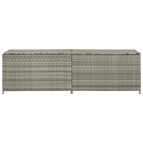 Canditree Outdoor Large Storage Box Rattan, Storage Container for Patio