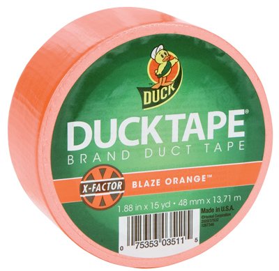 Colored Duct Tape 1.88 x 15 yds 3 Core Neon Orange 2 Rolls