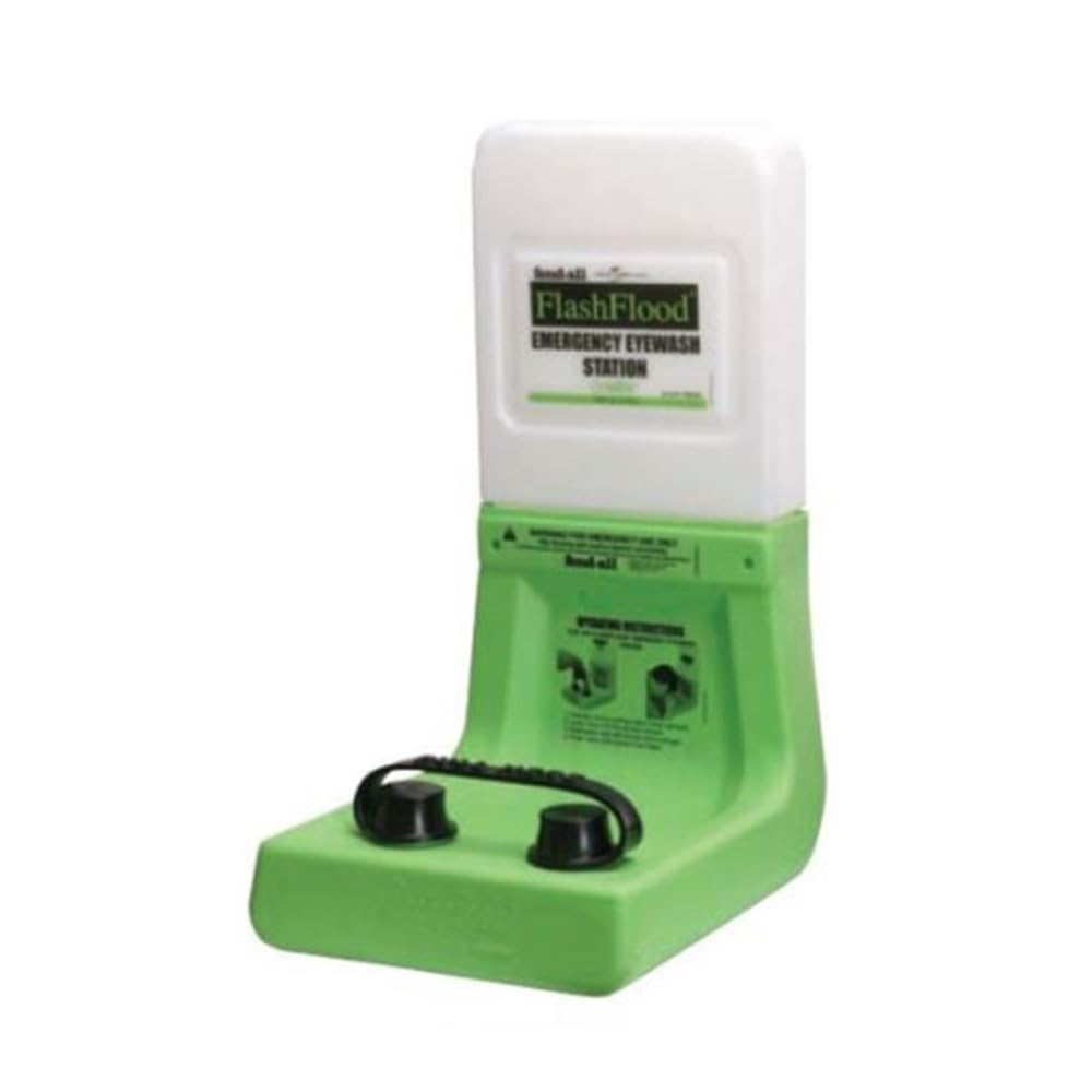 Photo 1 of Honeywell Fendall Flash Flood Eyewash Station with 1 Gallon Saline Cartridge, 1 Gallon Capacity, 3 minutes Wash Time, 10-1/2" L X 20" H X 14" D, French