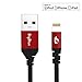 6.6ft BigBlue MFi Certified Fits Lifeproof Case, Ultra High Strength Lightning Cable For iPhone 7 iPad Pro iPod Pill+ And More (Red)