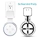 FeiYen Outlet Wall Mount Hanger Holder Stand Only for Dot 3rd Gen [No Muffled Sound, Built-in Cable Management. Exposed Speaker Grill and Mics and Led]. Bracket Case Plug for Voice Assistant(White)