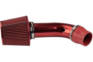 MARSFLUX Cold Air Intake Kit, 3'' Universal Car Cold Air Intake System Filter Aluminum Induction Hose Pipe Kit