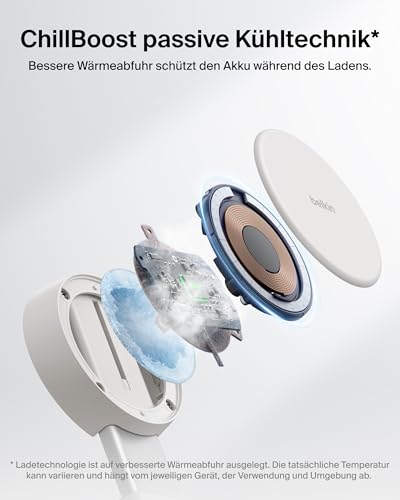 UltraCharge Pro MagSafe Ladegerät, Induktive Ladestation, Qi2.2 25W Verstellbarer 2-in-1 Wireless Charger für iPhone 17, Apple Watch Series 10, Pixelsnap usw. (Inkl. 45-W-Netzteil) – Sandfarben