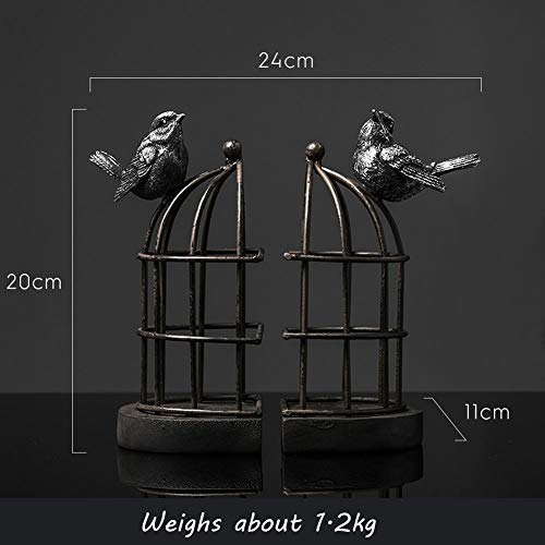 Desktop Decoration Metal Bookends ï¼Œ Shelves Retro Birdcage Handicrafts,Office Or Study Room Home Shelf Decorative
