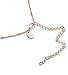 LOLIAS Stainless Steel Choker Necklace for Women Beaded Curb Chain Necklace Adjustable,Rose-gold