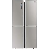 Thor Kitchen 36-inch French 4-door Cross-gate Counter Depth Refrigerator with Recessed Handle, Ice Maker, Stainless Steel - HRF3603F
