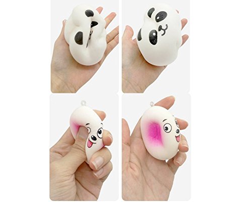 AOBOR Jumbo Medium Mini Soft Squishy Cake/Panda/Bread/Buns Phone Straps (10pcs) - Thumbnail 4