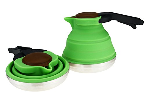 Click Here to See More Images Dr. Si Collapsible Kettle 1.2 L (Green
