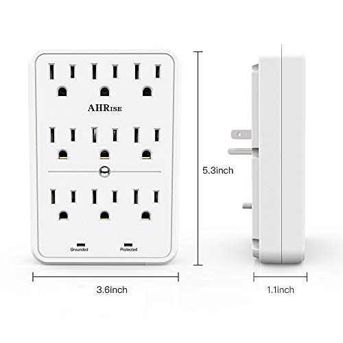 6 Protector+AHRISE+9+Outlet+Extender+Splitter