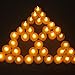 AGPtek 24 Pack Flameless Amber Yellow Wave Open Led Tea Light Candle Realistic flickering Bulb Timer 6 Hours On Seasonal Festival Celebration Electric Battery Fake Candle