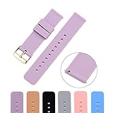 MLQSS Soft Silicone Watch Band with Quick Release Pins - Choice Color & Width (18mm, 20mm or 22mm) Watch Straps w/Adjustable Metal Clasp