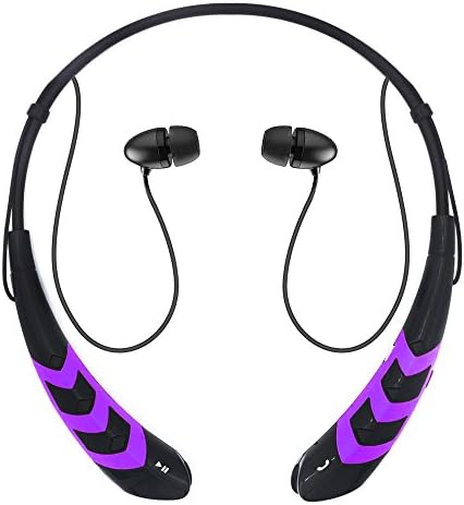 Bluetooth Headphones, Earfly Wireless Bluetooth headphones, Stereo Magnetic in Ear Sports Earbuds with Mic, Compatible with iPhone 7, Samsung Galaxy S7, and other Android Phones.(Purple)
