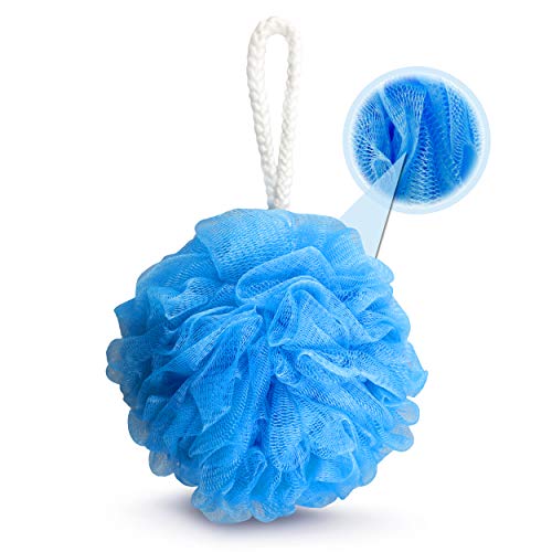 Loofah Bath & Shower Sponge - Durable & Long Lasting Poufs - Gently Exfoliates, Clears Pores, Removes Dead Skin Cells & Cleanses Skin - For Men & Women - Mesh Body Scrubber Sponge for Bathing & Spas
