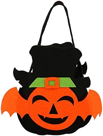 Halloween Bat Candy Bag, Malltop Splicing Sewing Pumpkin Shape Smile Face Horror Props Gift Packs
