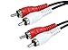 Monoprice 12ft 2 RCA Plug/2 RCA Plug M/M Cable - Black