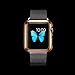 Apple Watch Case, G-Case [Free] Series Light Weight Thin Ultra Fit Plating PC Protective Shell Bumper Case For iWatch Apple Watch 38MM + Tempered Glass Screen Protector (Rose Gold)