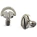 HJ Garden 2pcs 1/4-20 Thread D-Ring Stainless Steel Camera Fixing Screws for Camera Tripod Monopod QR Plate,D Shaft Quick Release Plate Mounting Screw 10mm Length