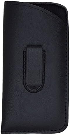 Eyeglass Pouch with Belt Clip, for Reading & Sunglasses 2pk By SafetyGearPro (Black)