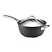 Anolon Nouvelle Copper Hard Anodized Nonstick Sauce Pan/ Saucepan/ Saucier with Helpder Handle, 5.5 Quart, Gray