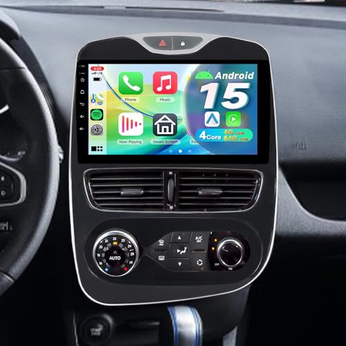 ACAVICA Car Radio Renault Clio 4 Android 15 4+64 GB, 10.1 Inch with Wireless CarPlay Android Auto, Bluetooth 5.4 Stereo GPS WiFi 6.0 FM, for Renault Clio 2012-2018 Medianav (4Core/4+64GB)