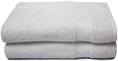 Luxury Hotel &amp; Spa set of 2-piece 55 x 30 inches Bath Towels, 750GSM,100% Long Staple Combed Cotton. Premium set of 2 bath towels. (White)