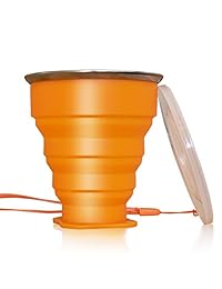 Taza de viaje plegable, taza de bebida con tapa de
