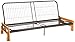 Bali Futon Sofa Sleeper Bed Frame, Queen-size, Natural Arm Finish
