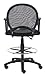 Boss Office Products B16217 Mesh Drafting Stool with Loop Arms in Black