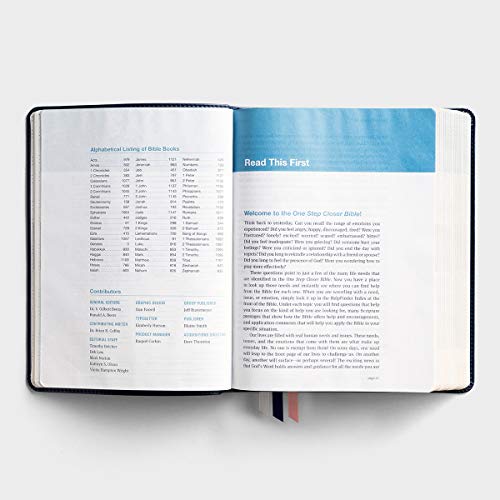 One Step Closer Bible NLT Navy Pricepulse