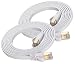 Short Cat 7 Shielded Ethernet Cable 2 ft 2 Pack (Highest Speed Cable),Ruaeoda Cat7 Flat Ethernet Patch Cables - Internet Cable for Modem, Router, LAN, Computer - Compatible with Cat 6 Cat 5 5e Network primary