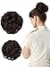 REECHO Thick 2PCS Updo Messy Hair Bun Curly Wavy Ponytail Extensions Hairpieces Hair Scrunchies for Women Girls Color Dark Brown