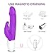 Realistic Rabbit Vibrator with Bunny Ears for G-spot Clitoris Stimulation, Waterproof Rechargeable Dildo Vibrator with 9 Strong Vibrations Dual Motor Stimulator for Adult Women Solo or Couple Fun