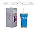 YOUNGFIT The Tumbler by OZO - Premium Stainless Steel Vacuum Insulated Travel Mug, Hot or Cold Drinks with Straw and Brush, 16oz capacity, in Matte Blue