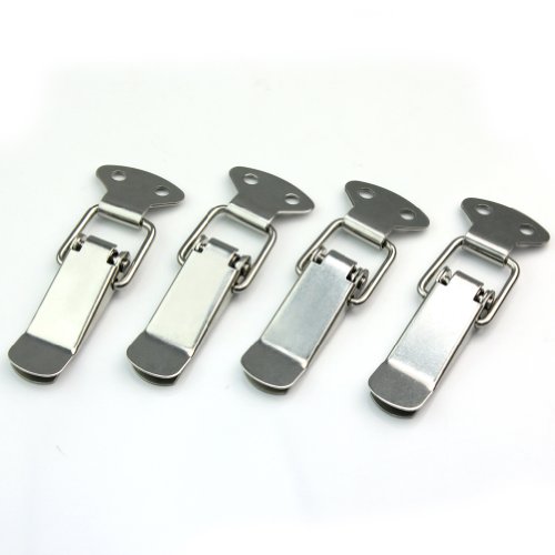 4 Set Stainless Spring Loaded Toggle Case Box Chest Trunk Latch Catch Clamp Clip