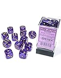 Chessex Borealis 16mm d6 Royal Purple/Gold Luminary