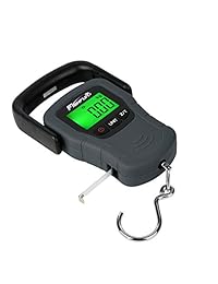 Portátil Electronic Balance Digital Escala Pesca gancho para colgar con cinta métrica, 110LB 50kg, 3 pilas AAA incluidas