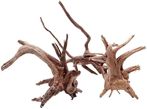 Exing Fish Tank Plant Landscape Decoration Ornament Wood Natural Trunk Driftwood Tree Aquarium (XS)